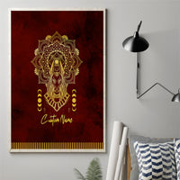 Personalized Anubis Canvas Wall Art Ancient Egyptian Pattern In Red - Wonder Print Shop