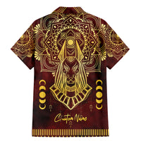 Personalized Anubis Family Matching Mermaid Dress and Hawaiian Shirt Ancient Egyptian Pattern In Red - Wonder Print Shop