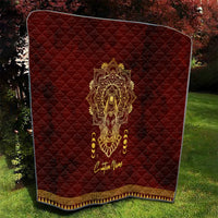 Personalized Anubis Quilt Ancient Egyptian Pattern In Red - Wonder Print Shop