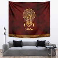 Personalized Anubis Tapestry Ancient Egyptian Pattern In Red - Wonder Print Shop