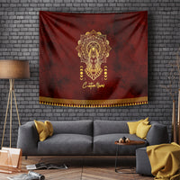 Personalized Anubis Tapestry Ancient Egyptian Pattern In Red - Wonder Print Shop