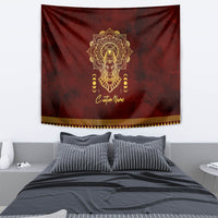 Personalized Anubis Tapestry Ancient Egyptian Pattern In Red - Wonder Print Shop