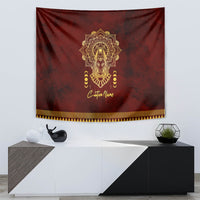 Personalized Anubis Tapestry Ancient Egyptian Pattern In Red - Wonder Print Shop