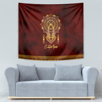 Personalized Anubis Tapestry Ancient Egyptian Pattern In Red - Wonder Print Shop