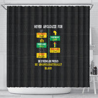 Never Apologize For Your Pride Shower Curtain African Black History