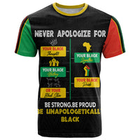 Never Apologize For Your Pride T Shirt African Black History - Wonder Print Shop