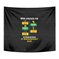 Never Apologize For Your Pride Tapestry African Black History - Wonder Print Shop
