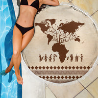 Root Africa Beach Blanket African Map - Wonder Print Shop