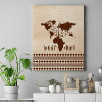 Root Africa Canvas Wall Art African Map - Wonder Print Shop