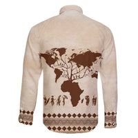 Root Africa Family Matching Off Shoulder Long Sleeve Dress and Hawaiian Shirt African Map - Wonder Print Shop