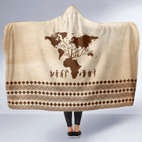 Root Africa Hooded Blanket African Map
