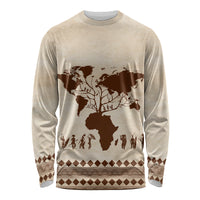 Root Africa Long Sleeve Shirt African Map - Wonder Print Shop