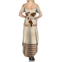 Root Africa Summer Maxi Dress African Map - Wonder Print Shop