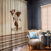 Root Africa Window Curtain African Map - Wonder Print Shop