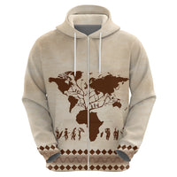 Root Africa Zip Hoodie African Map - Wonder Print Shop