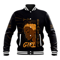 Personalized Beautiful Black Girl Baseball Jacket Women Africa - Wonder Print Shop