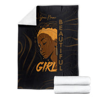 Personalized Beautiful Black Girl Blanket Women Africa