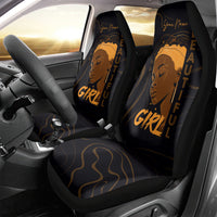 Personalized Beautiful Black Girl Car Seat Cover Women Africa - Wonder Print Shop
