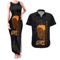Personalized Beautiful Black Girl Couples Matching Tank Maxi Dress and Hawaiian Shirt Women Africa - Wonder Print Shop