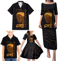 Personalized Beautiful Black Girl Family Matching Puletasi and Hawaiian Shirt Women Africa - Wonder Print Shop