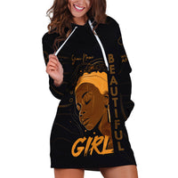 Personalized Beautiful Black Girl Hoodie Dress Women Africa - Wonder Print Shop