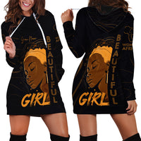 Personalized Beautiful Black Girl Hoodie Dress Women Africa - Wonder Print Shop