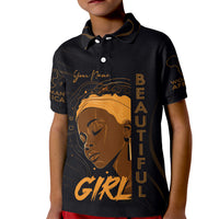 Personalized Beautiful Black Girl Kid Polo Shirt Women Africa - Wonder Print Shop