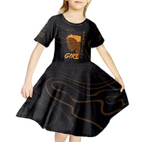 Personalized Beautiful Black Girl Kid Short Sleeve Dress Women Africa - Wonder Print Shop