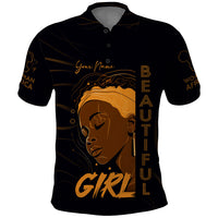 Personalized Beautiful Black Girl Polo Shirt Women Africa - Wonder Print Shop