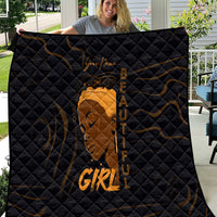 Personalized Beautiful Black Girl Quilt Women Africa - Wonder Print Shop