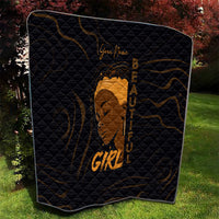 Personalized Beautiful Black Girl Quilt Women Africa - Wonder Print Shop