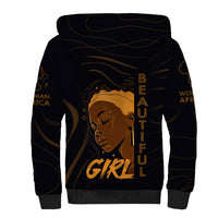 Personalized Beautiful Black Girl Sherpa Hoodie Women Africa - Wonder Print Shop