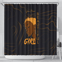 Personalized Beautiful Black Girl Shower Curtain Women Africa