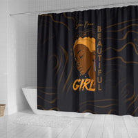 Personalized Beautiful Black Girl Shower Curtain Women Africa