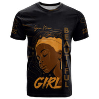 Personalized Beautiful Black Girl T Shirt Women Africa - Wonder Print Shop