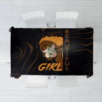 Personalized Beautiful Black Girl Tablecloth Women Africa - Wonder Print Shop