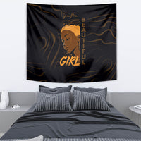 Personalized Beautiful Black Girl Tapestry Women Africa - Wonder Print Shop