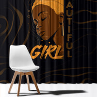 Personalized Beautiful Black Girl Window Curtain Women Africa - Wonder Print Shop