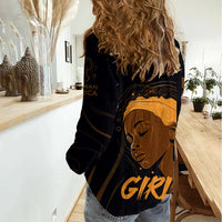Personalized Beautiful Black Girl Women Casual Shirt Women Africa - Wonder Print Shop