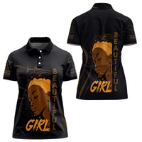 Personalized Beautiful Black Girl Women Polo Shirt Women Africa - Wonder Print Shop