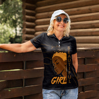 Personalized Beautiful Black Girl Women Polo Shirt Women Africa - Wonder Print Shop
