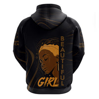 Personalized Beautiful Black Girl Zip Hoodie Women Africa - Wonder Print Shop