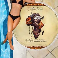 Personalized Love Africa Beach Blanket Black Girl Beautiful - Wonder Print Shop