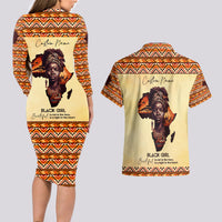 Personalized Love Africa Couples Matching Long Sleeve Bodycon Dress and Hawaiian Shirt Black Girl Beautiful - Wonder Print Shop