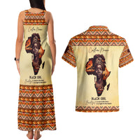 Personalized Love Africa Couples Matching Tank Maxi Dress and Hawaiian Shirt Black Girl Beautiful - Wonder Print Shop