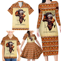 Personalized Love Africa Family Matching Long Sleeve Bodycon Dress and Hawaiian Shirt Black Girl Beautiful - Wonder Print Shop