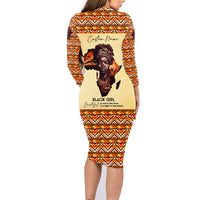 Personalized Love Africa Family Matching Long Sleeve Bodycon Dress and Hawaiian Shirt Black Girl Beautiful - Wonder Print Shop