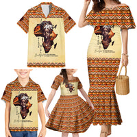 Personalized Love Africa Family Matching Mermaid Dress and Hawaiian Shirt Black Girl Beautiful - Wonder Print Shop