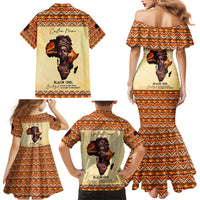 Personalized Love Africa Family Matching Mermaid Dress and Hawaiian Shirt Black Girl Beautiful - Wonder Print Shop