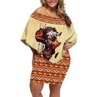 Personalized Love Africa Family Matching Off Shoulder Short Dress and Hawaiian Shirt Black Girl Beautiful - Wonder Print Shop